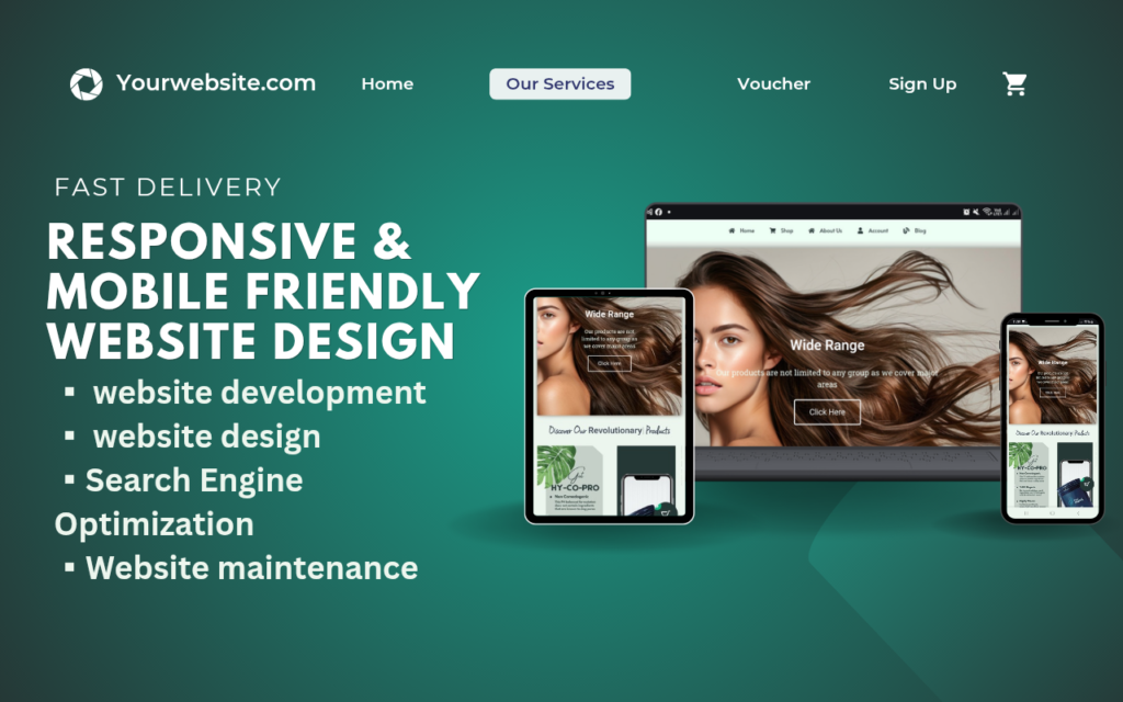 Diana website design flyer