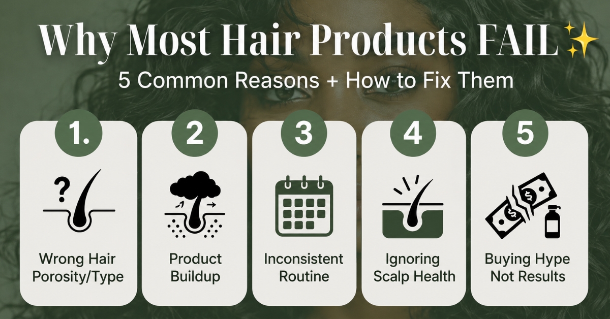 Reasons why most hair products fail